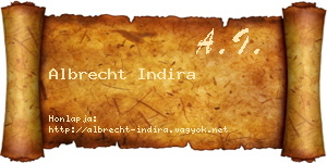 Albrecht Indira névjegykártya